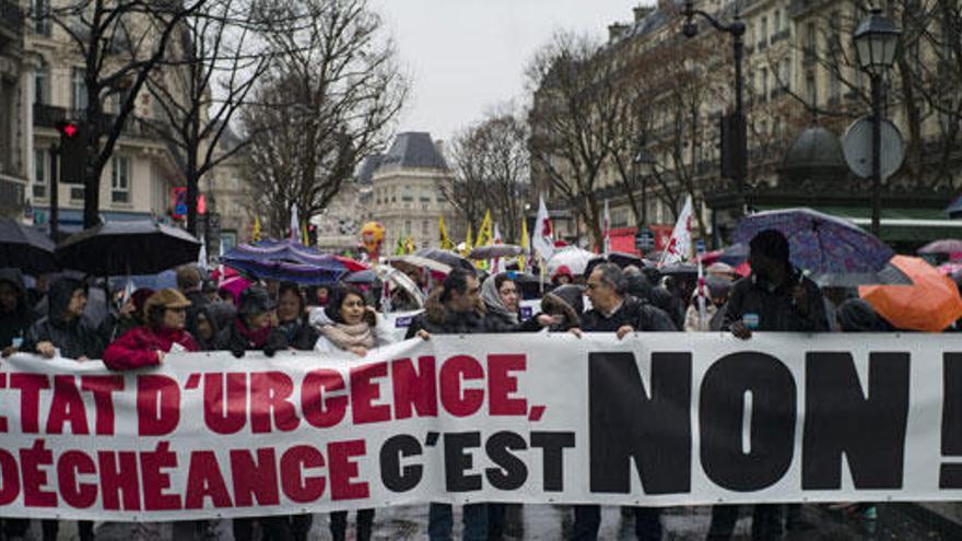 Los manifestantes en las calles de París