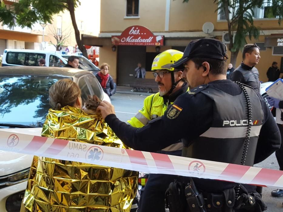 Desalojan un edificio en Palma por un incendio