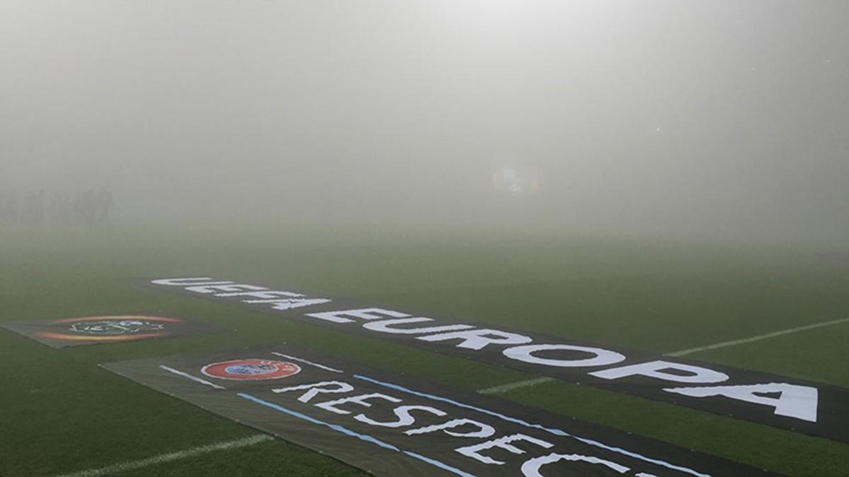 La visibilidad en el estadio del Sassuolo era pésima a causa de la niebla