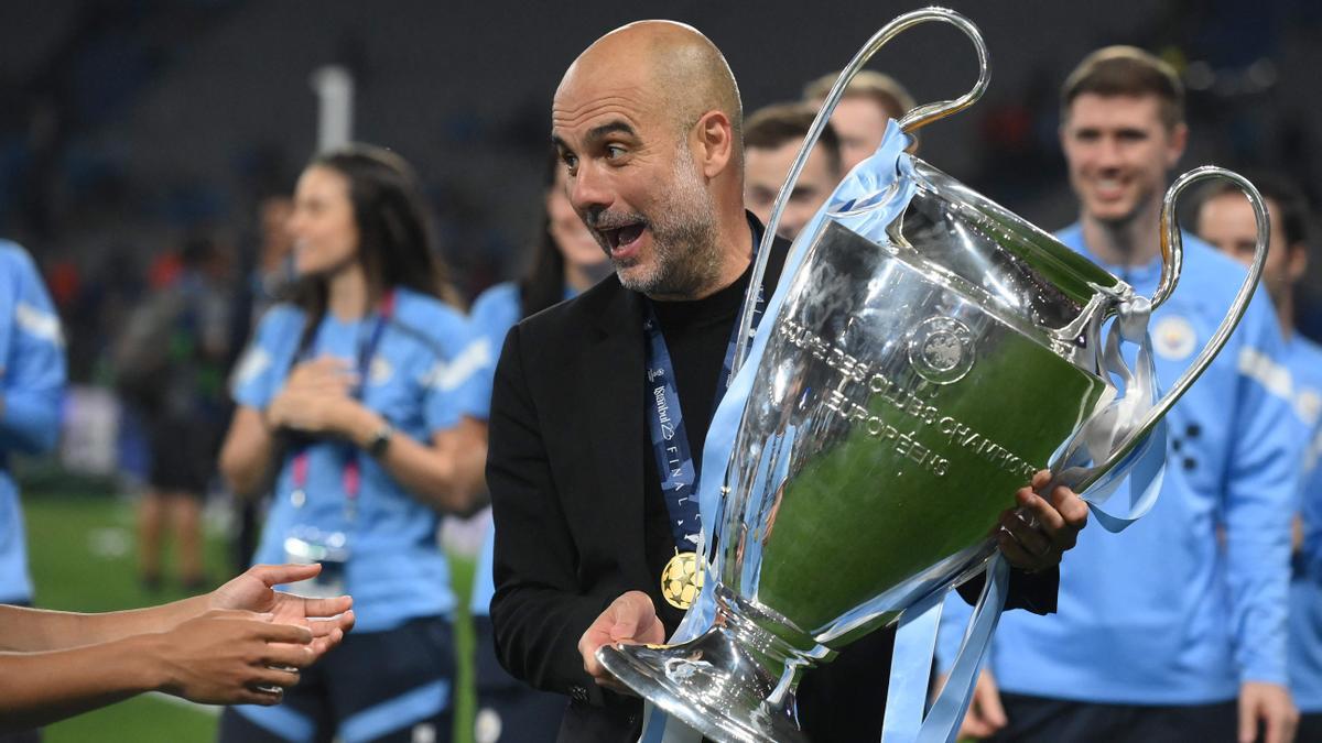 Guardiola con la Champions.