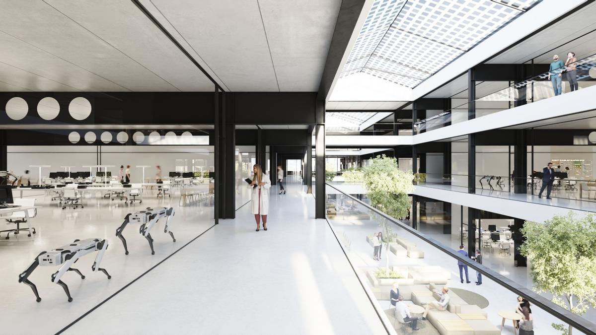 Simulación del interior de los nuevos edificios A y B. 