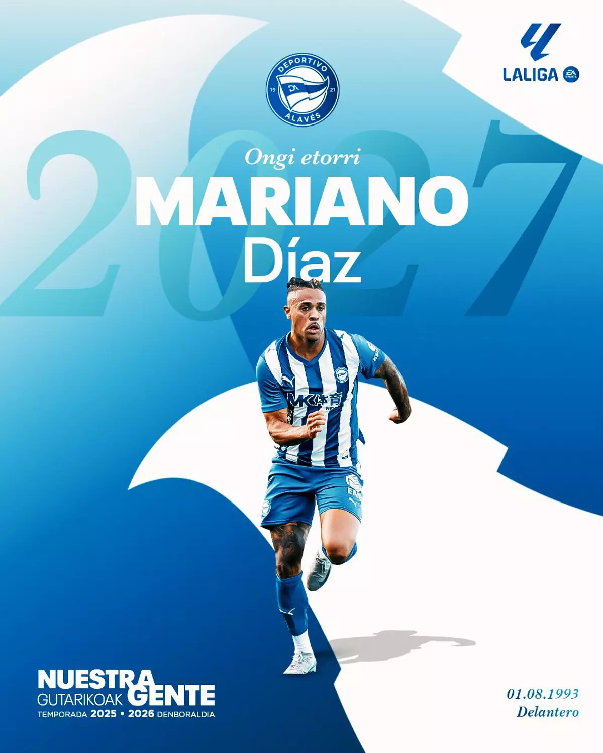 Mariano convence en la pretemporada y ficha por el Alavés hasta 2027