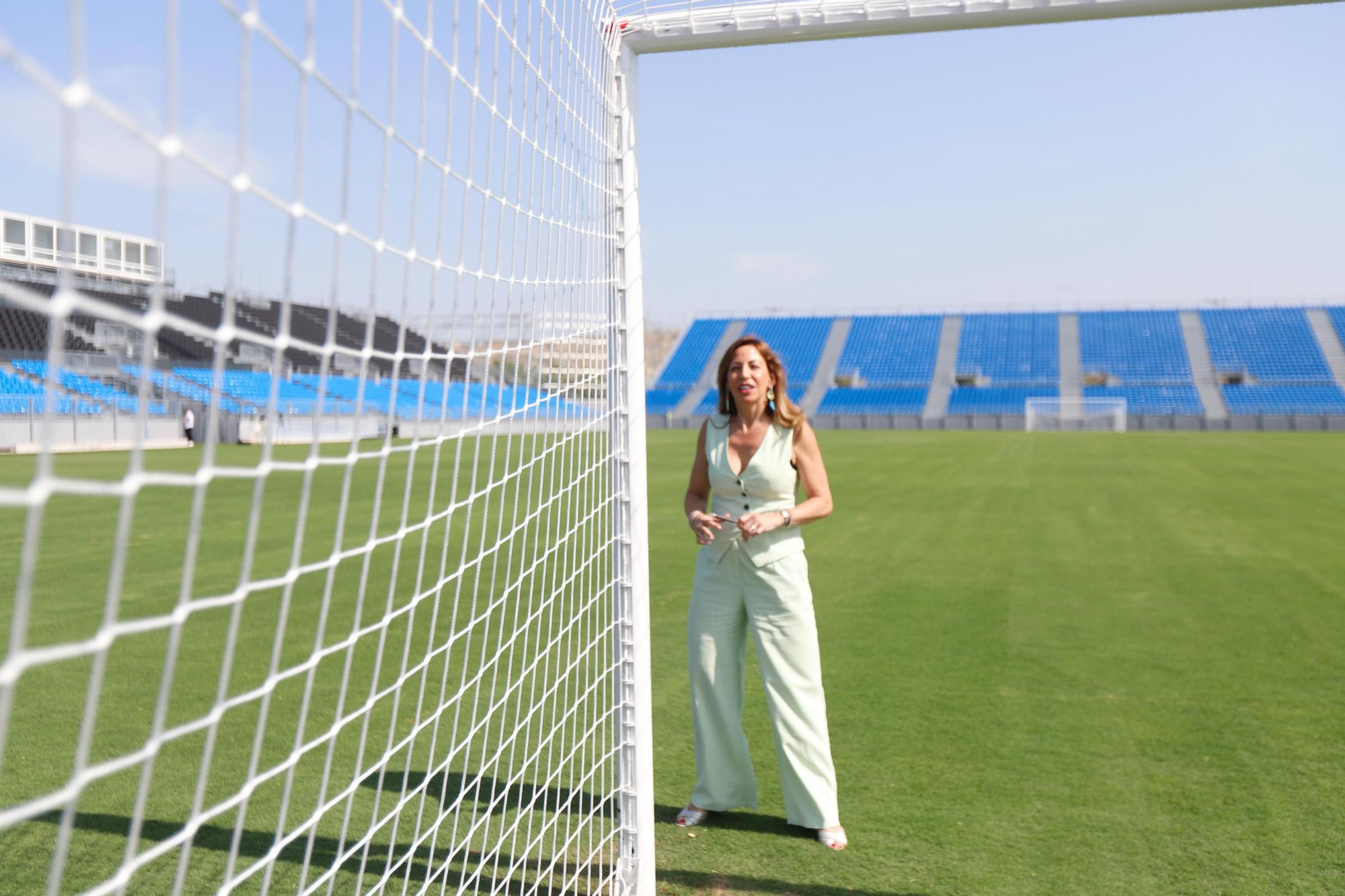 Así luce el campo modular donde el Real Zaragoza jugará las dos próximas temporadas.
