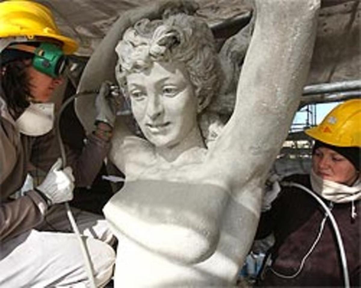 L’estàtua de Venus, gairebé restaurada. L’estàtua de Venus, gairebé restaurada.