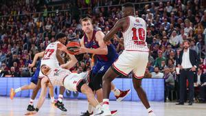 Jan Vesely, en el primer partido ante Olympiacos