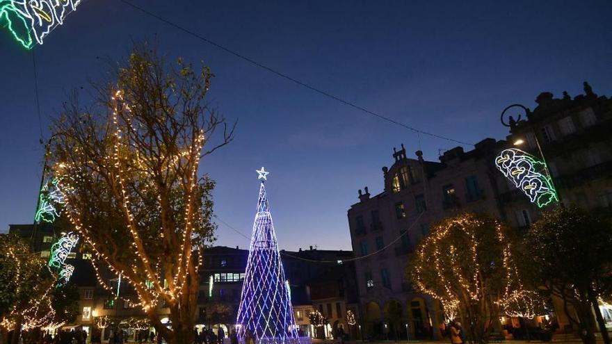 Iluminación en A Ferrería del año pasado.