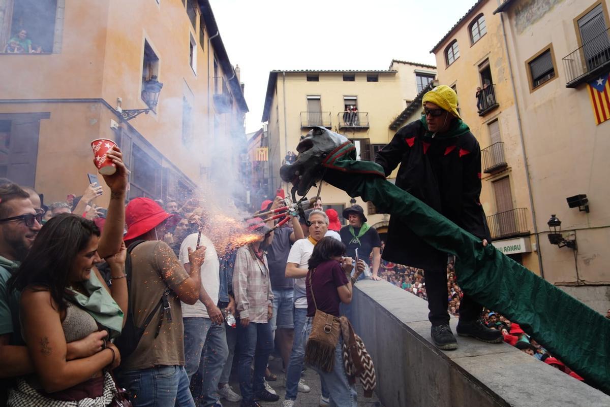 El Passacarrers de Patum d'aquest dissabte al vespre, en imatges