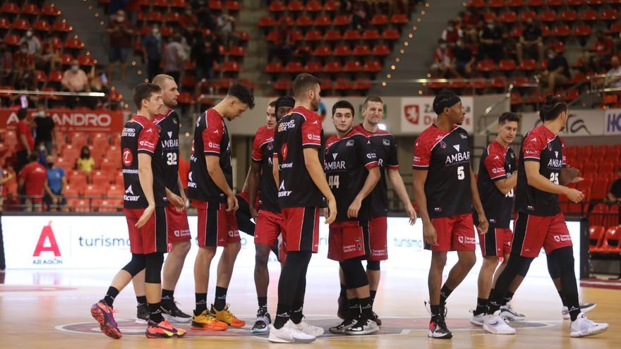 Los jugadores del Casademont, antes de un partido.