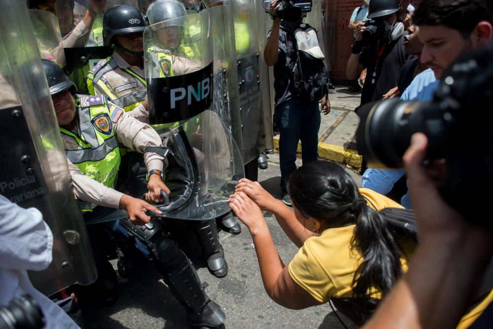 Incidentes en la marcha opositora en Venezuela