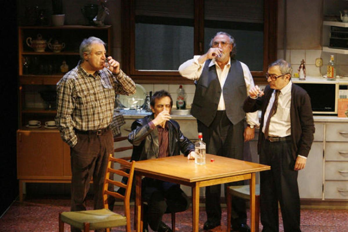 Els actors Jordi Bosch, Jordi Boixaderas, Andreu Benito i Boris Ruiz.