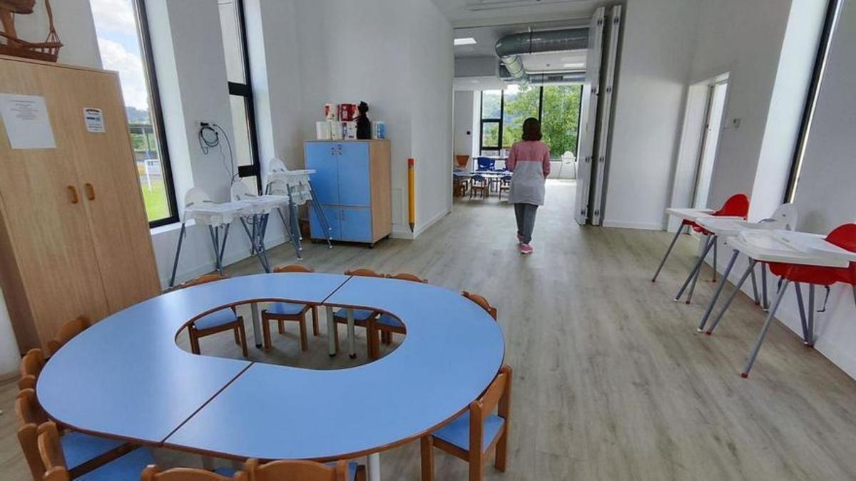 Interior de una de las zonas de la escuelina de Grado.