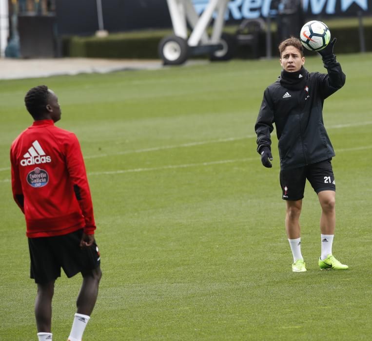 Juan Carlos Unzué dispone el último entrenamiento de su equipo antes del viaje a Butarque.