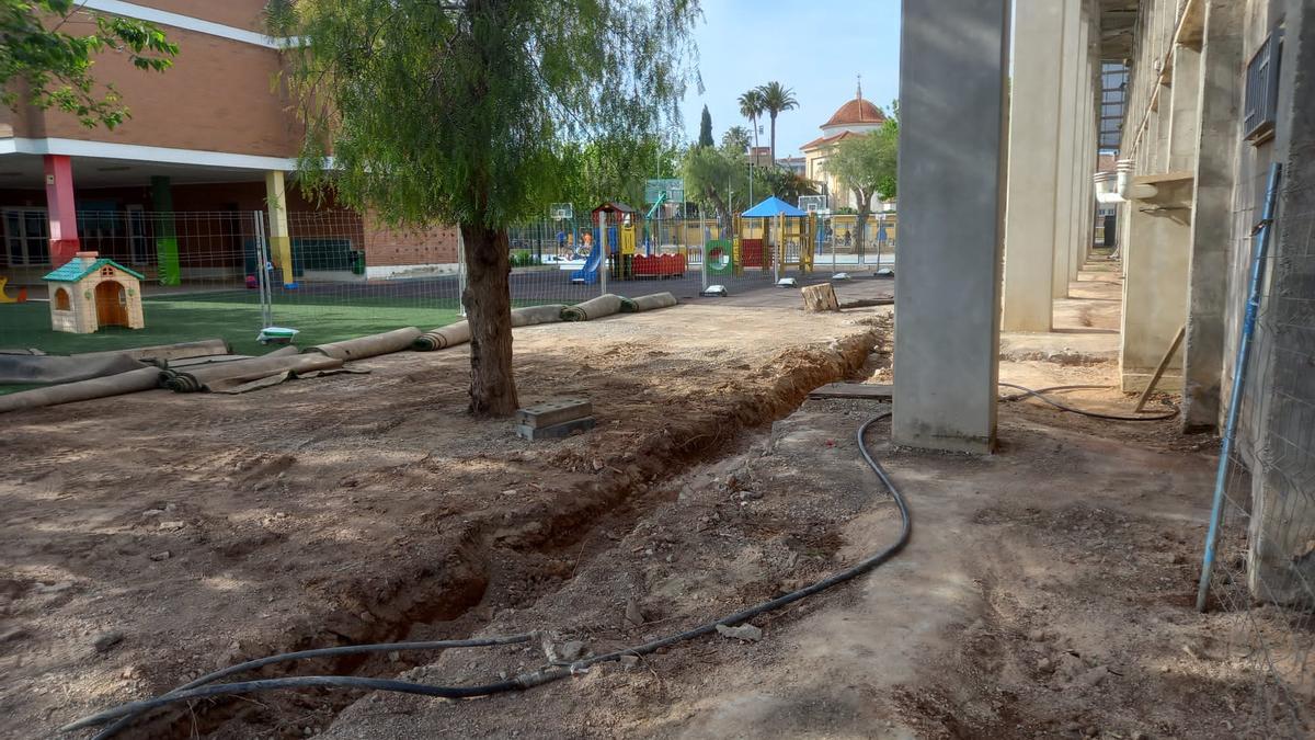 Obras de remodelación en el CEIP El Crist de Meliana.