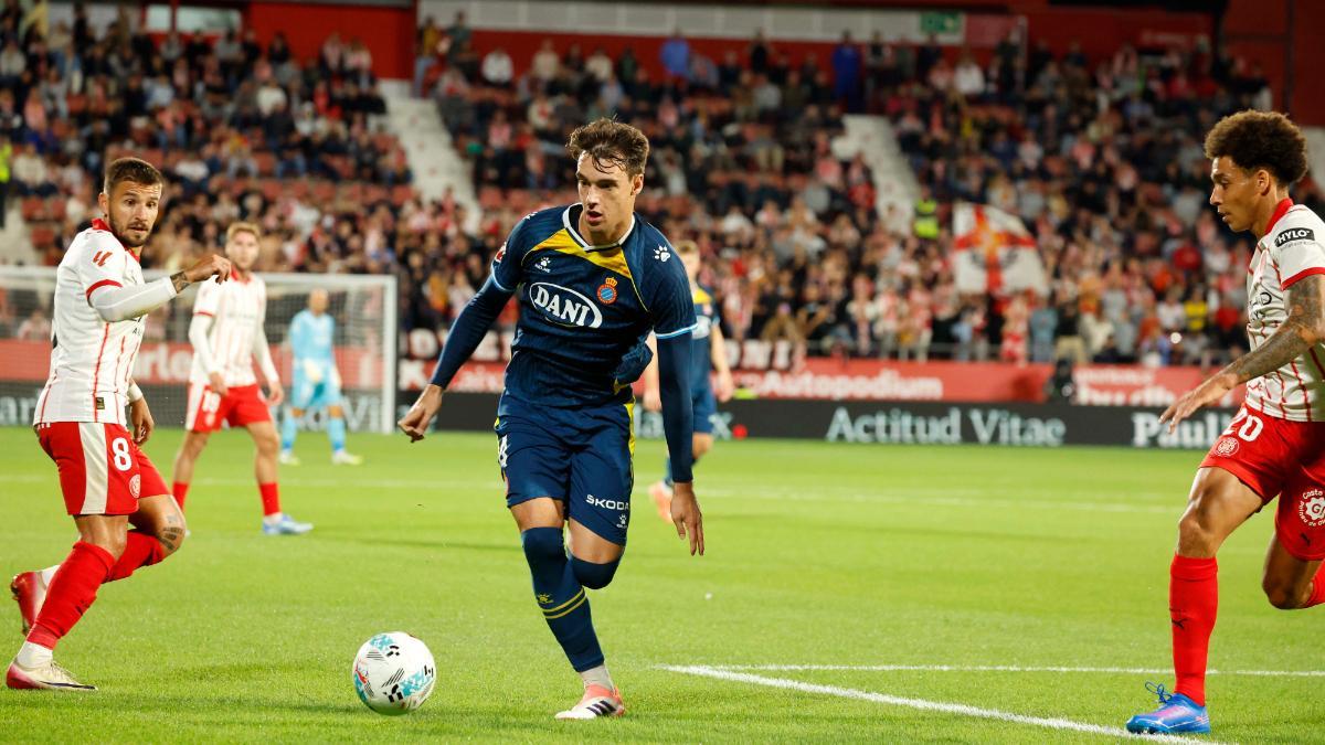 Urko González, durante el partido ante el Girona