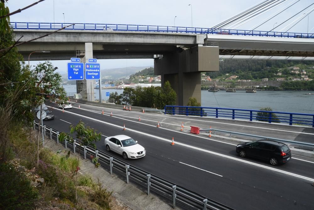 Las obras en el acceso a la autovía y también en Rande // Gonzalo Núñez