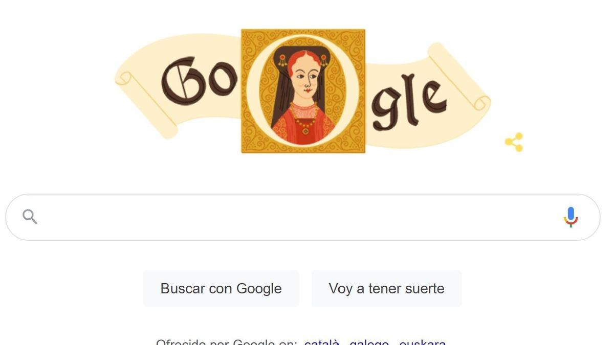 El Doodle en homenaje a Luisa de Medrano.