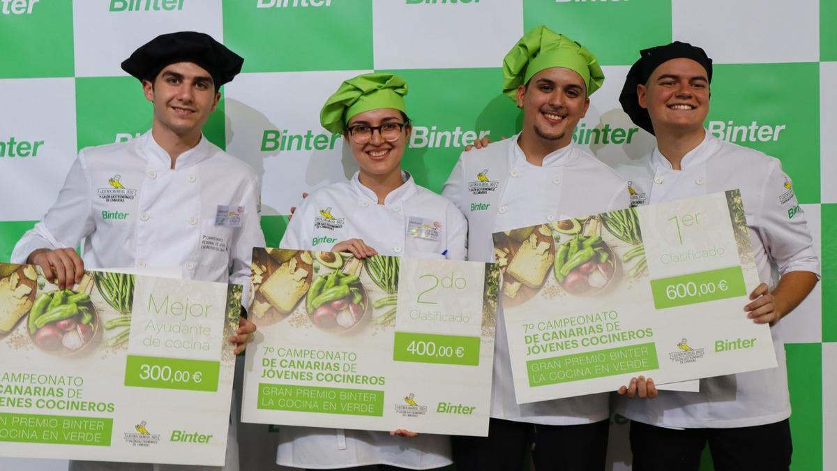 Ganadores del concurso de jóvenes cocineros de Canarias