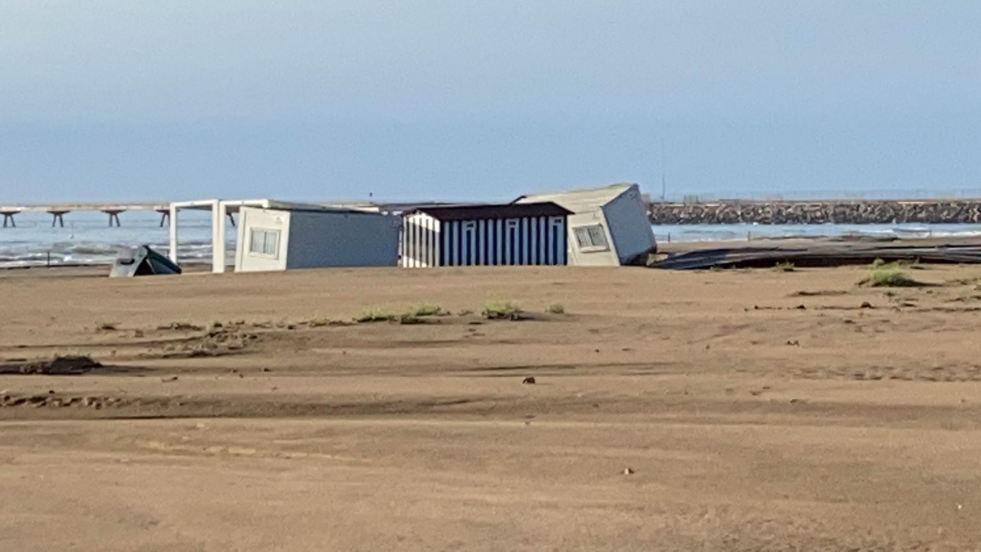 Daños en la playa del Port de Sagunt