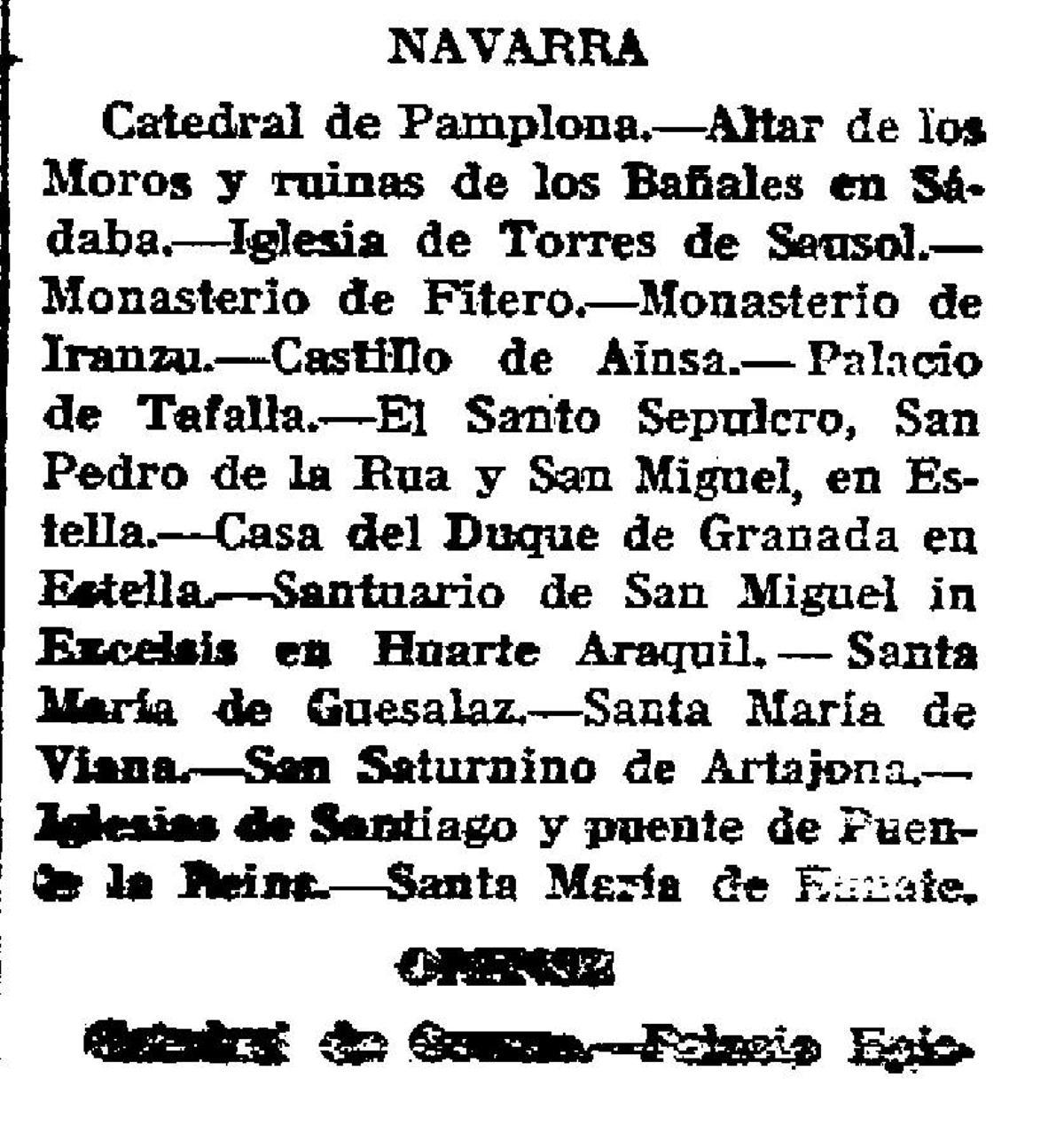 Documento oficial en el que se atribuye a Navarra la ubicación.