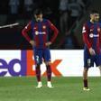 Joao Cancelo y Pedri, durante el Barça - PSG