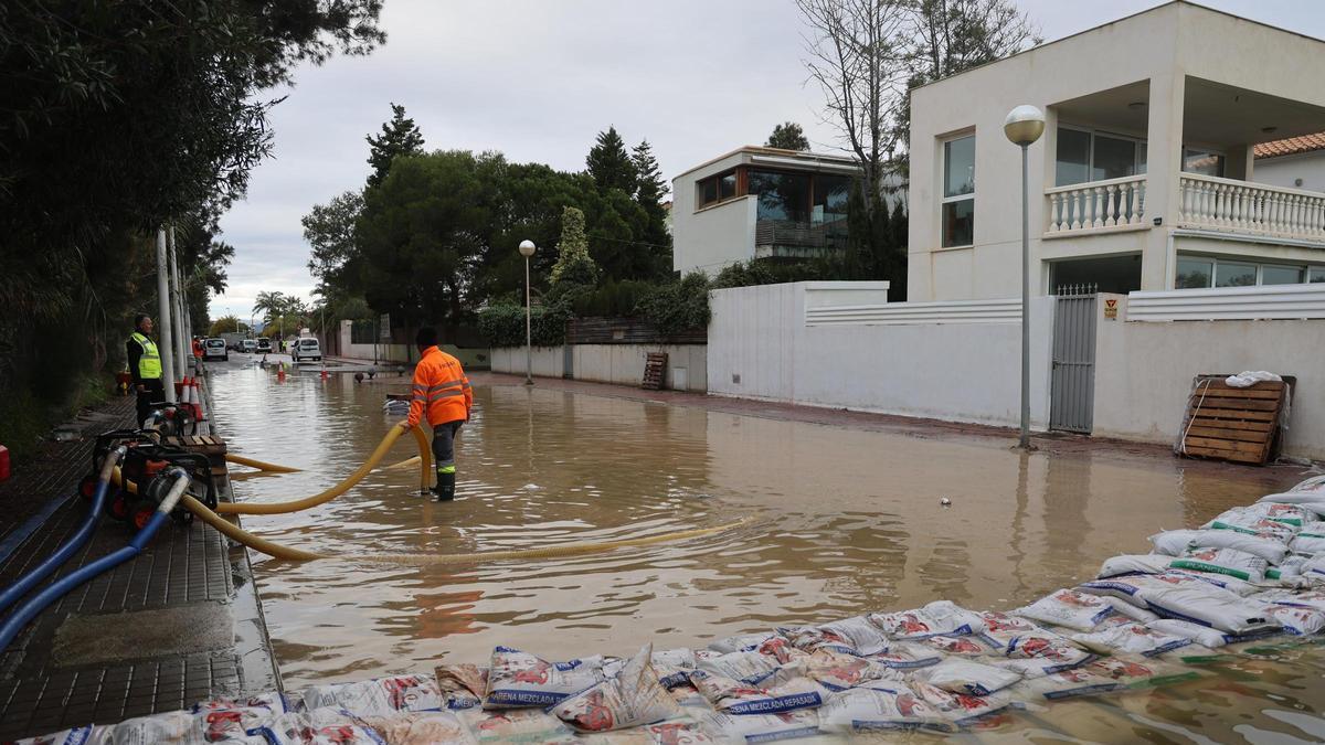 El impacto del temporal Harry en Morvedre