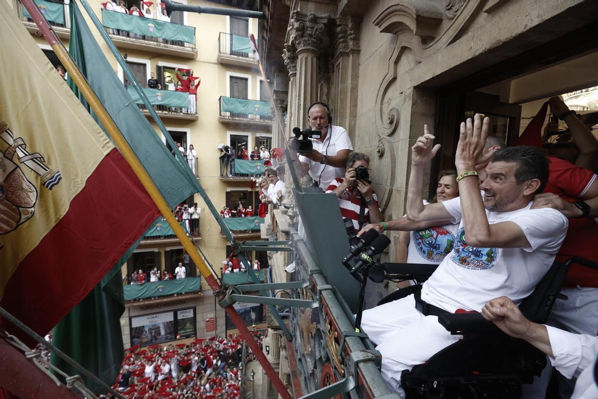 Unzué fue el encargado de dar el chupinazo en los Sanfermines 2022.