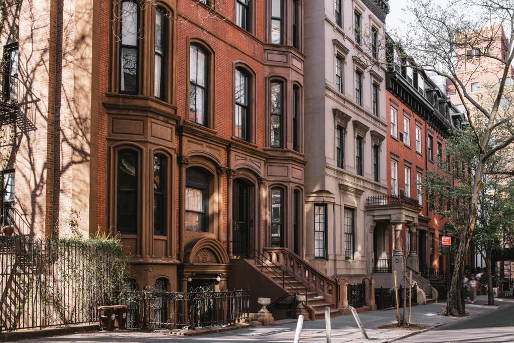 Casas típicas de Brooklyn Heights, en Nueva York