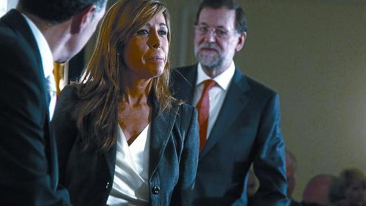 Sánchez-Camacho, junto a Rajoy, en una visita reciente a Madrid.