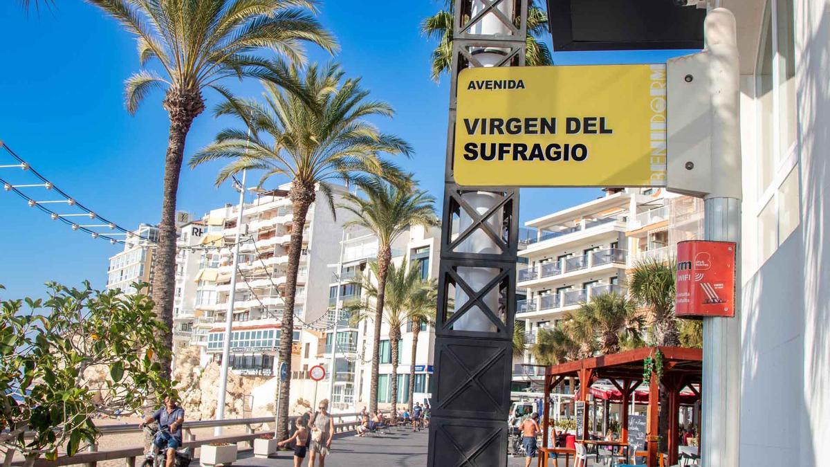 La avenida Virgen del Sufragio de Benidorm.