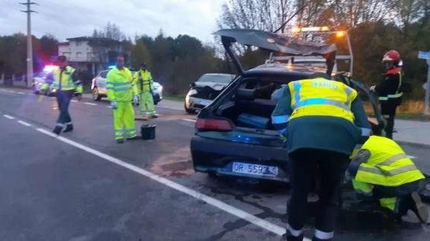 Accidente en la N-525 en Taboadela. // FdV