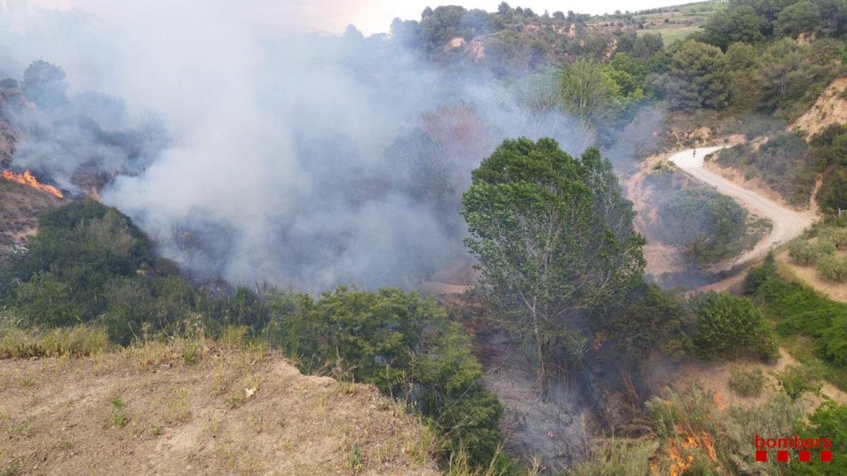 L&#039;incendi de Piera que ha afectat 3.500 metres quadrats de vegetació