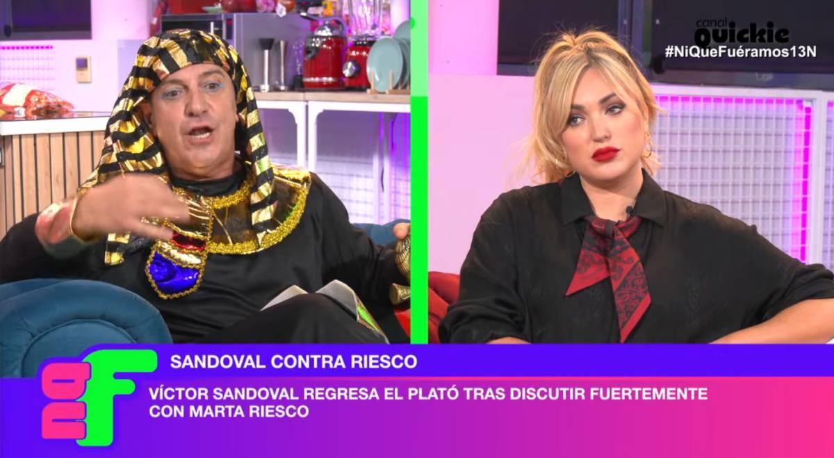 Marta Riesco y Víctor Sandoval se enfadan