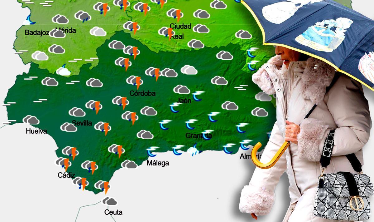 El tiempo en Andalucía el viernes por la tarde-noche.