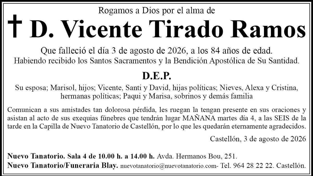 D. Vicente Tirado Ramos