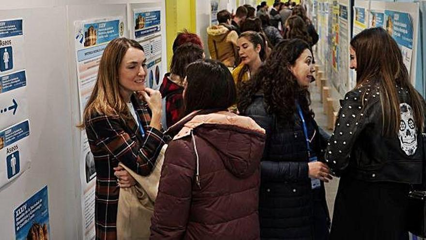 Sala donde se expusieron los trabajos de investigación tipo póster de la Reunión de la Sociedad de Ginecología de Castilla y León.