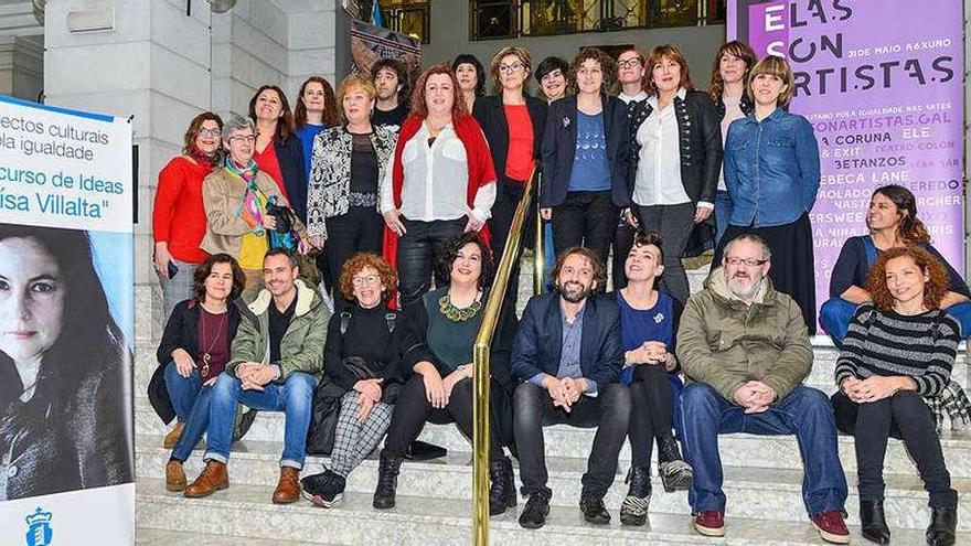 Representantes municipales del área metropolitana y organizadores del festival, ayer, en la presentación.