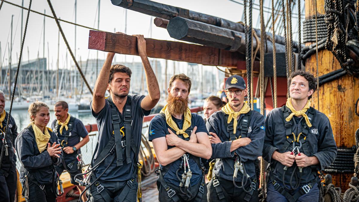 El Götheborg de Suecia, el velero más grande del mundo, recala en Barcelona