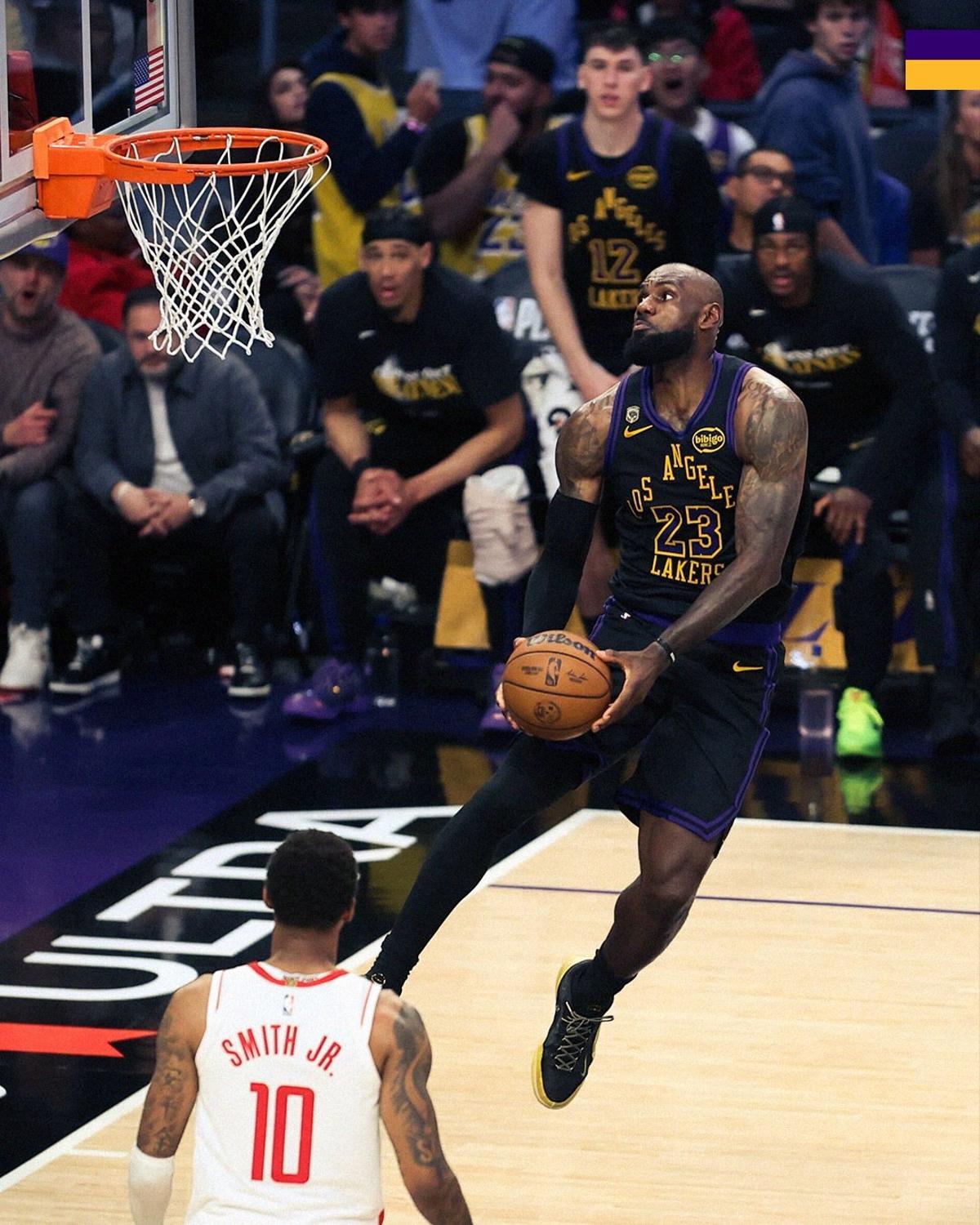 LeBron James, en el partido ante los Rockets
