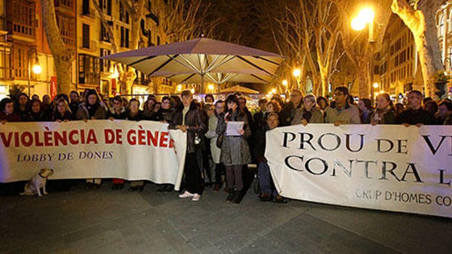 Manifestación en Palma contra la violencia de género.