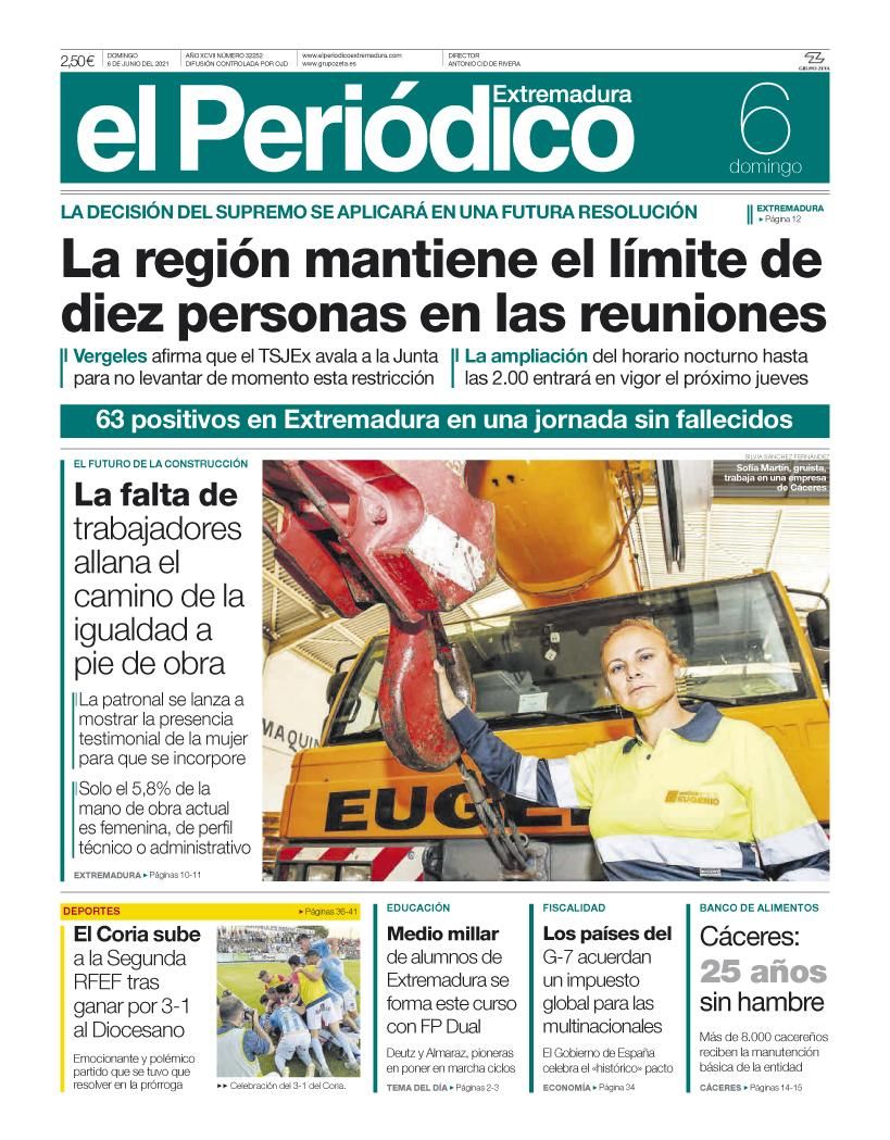 Consulta la portada correspondiente al día 6 de junio del 2021