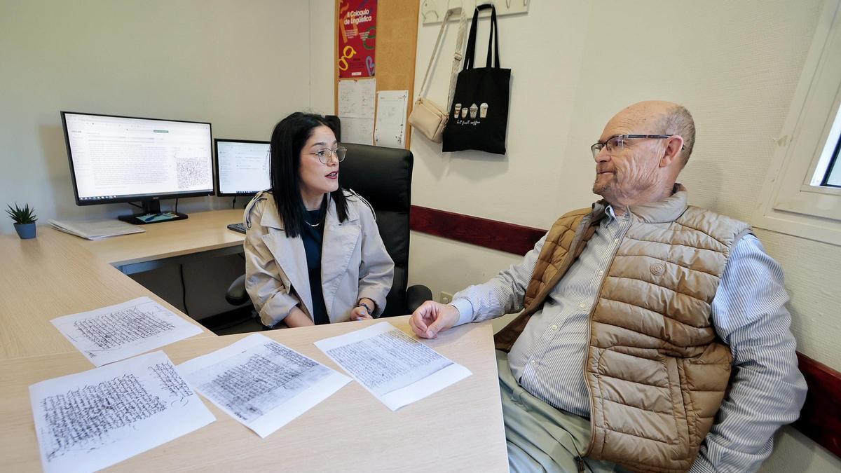 La investigadora Noemí Vales y el director principal del proyecto, Marcial Morera.