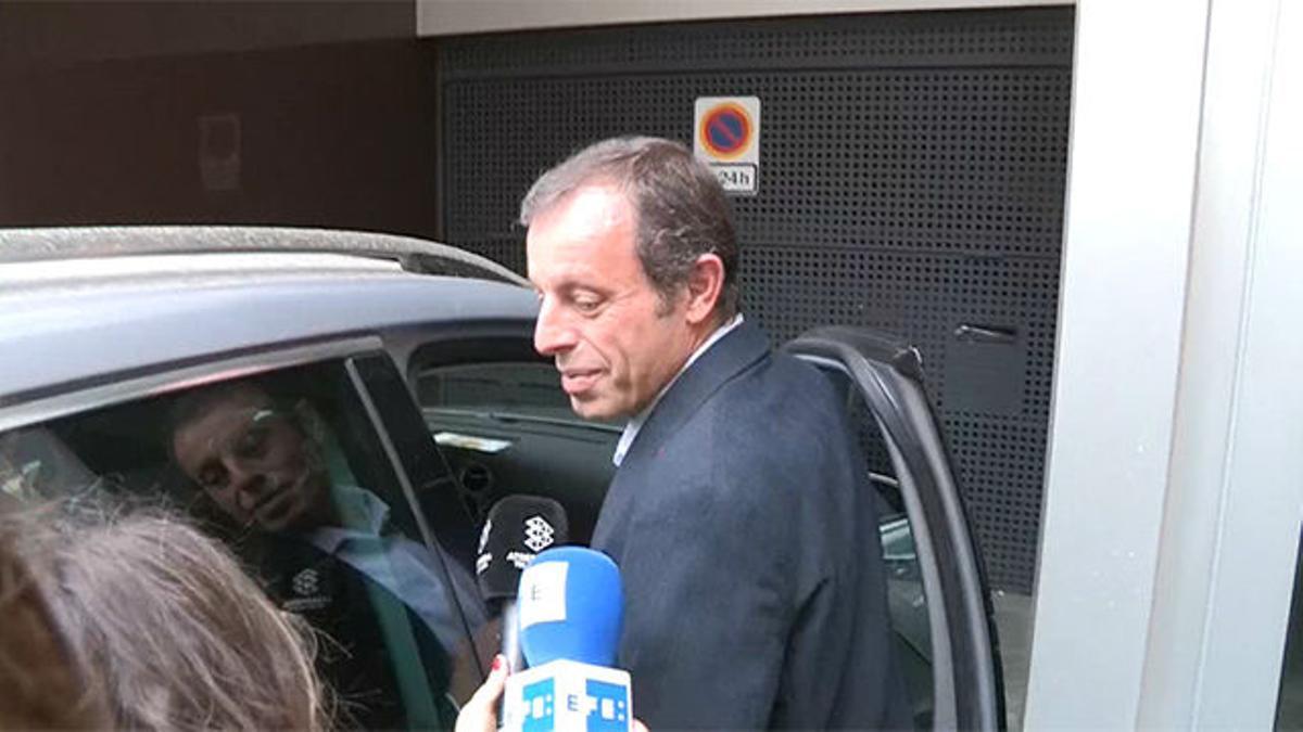Sandro Rosell ha respondido  a los periodistas tras quedar en libertad