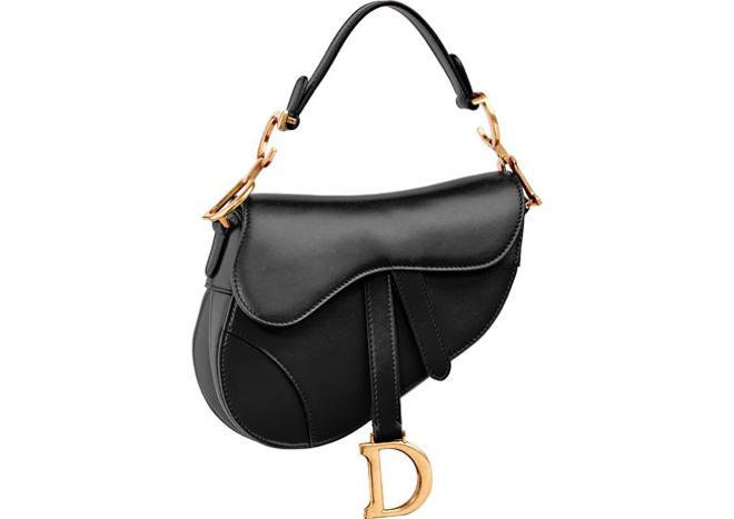 Bolso 'Saddle' de Dior en cuero negro