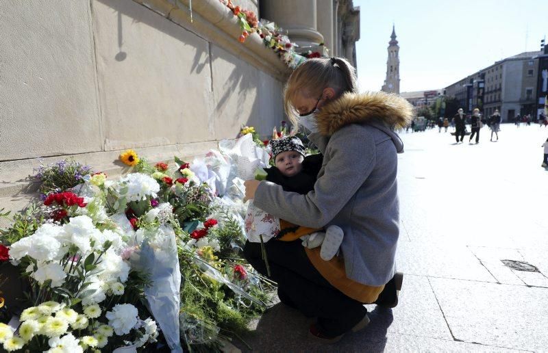 La basílica del Pilar recibe a los zaragozanos con aforo reducido y medidas de seguridad