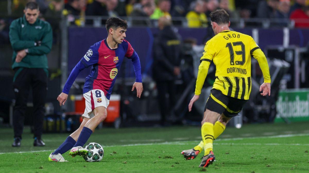 Pedri fue importante saliendo del banquillo en Dortmund