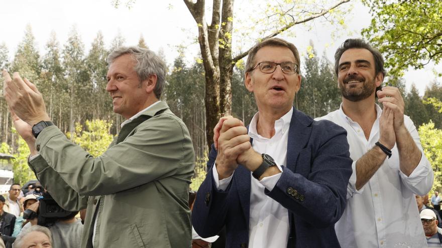 El presidente del PP, Alberto Núñez Feijóo, en la romería del partido en Galicia