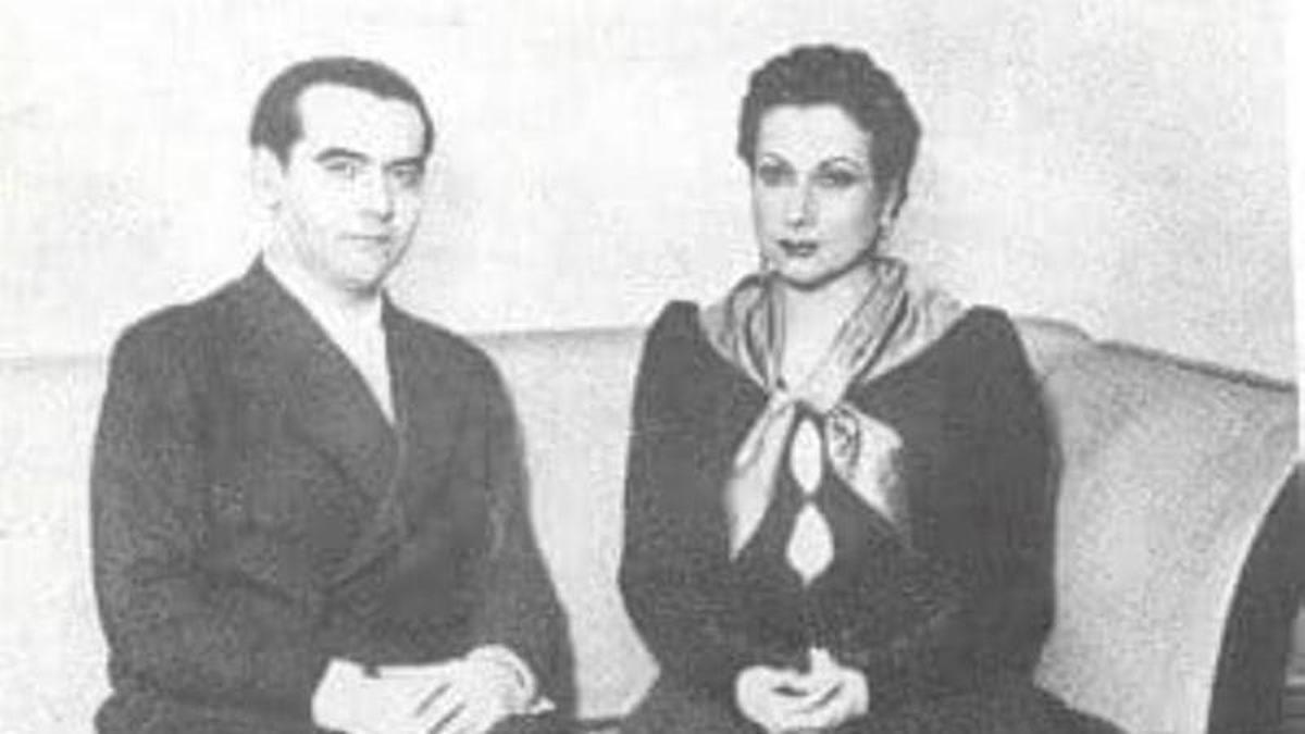 Federico García Lorca y Margarita Xirgu.