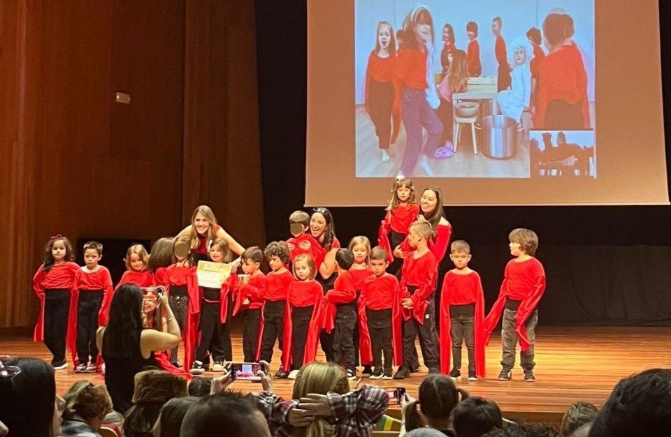 Un momento del Festivalga, la cita con la música donde los niños son los teloneros de Eurovisión.