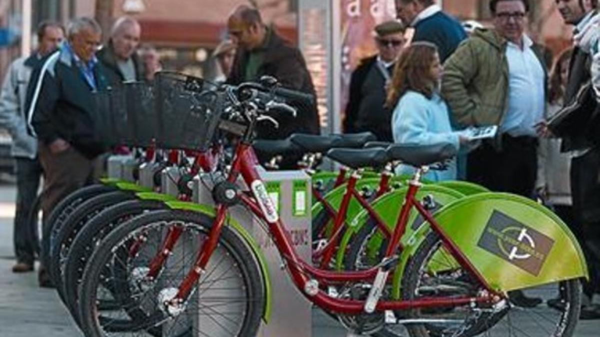 Estreno de la bici pública de Sant Andreu de la Barca, en noviembre.