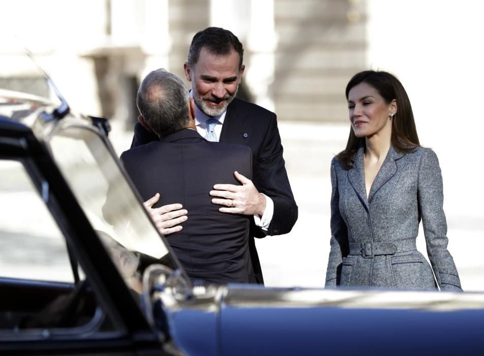 Felipe VI y la Reina Letizia reciben al presidente de Portugal